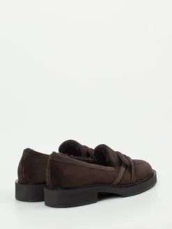 Damen Unützer – Loafer aus Veloursleder Dunkel