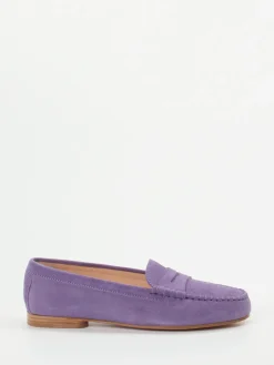 Damen Unützer – Loafer aus Veloursleder in Flieder