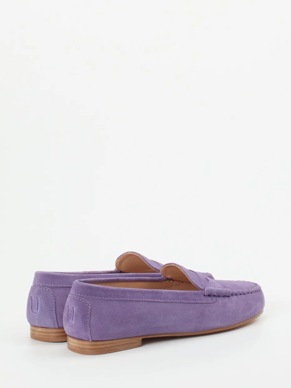 Damen Unützer – Loafer aus Veloursleder in Flieder