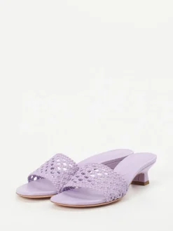 – Mules aus Flechtleder in Flieder*Unützer New