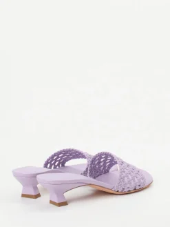 – Mules aus Flechtleder in Flieder*Unützer New