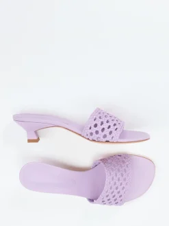 – Mules aus Flechtleder in Flieder*Unützer New