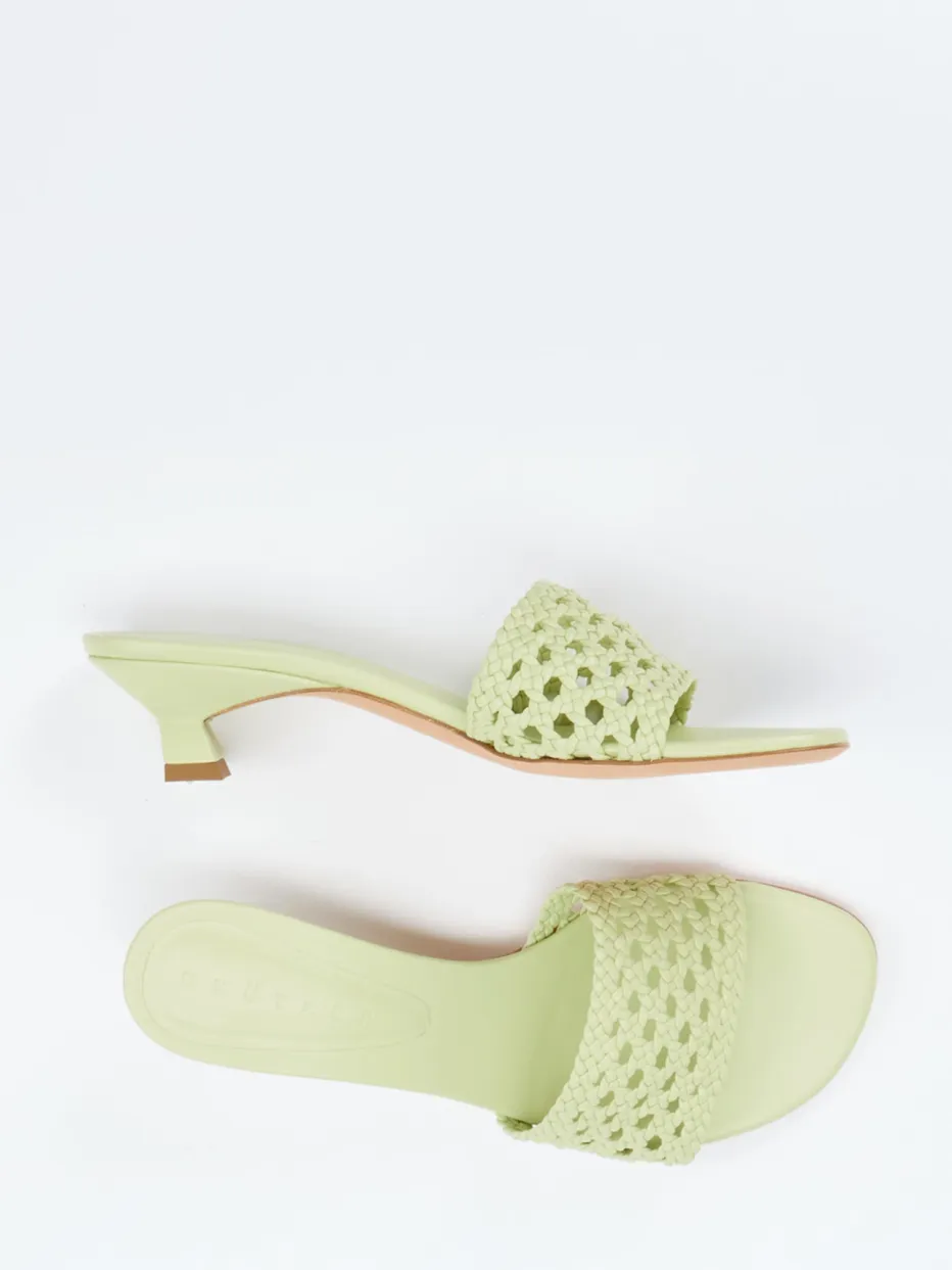 – Pantolette aus Flechtleder in Pastell*Unützer Clearance