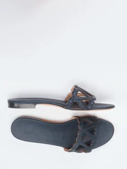 – Pantolette aus Kalbleder in Dunkel*Unützer New