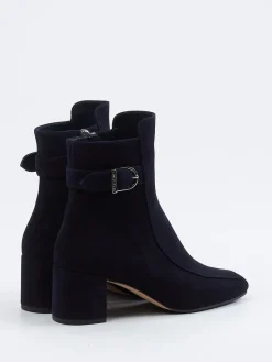 – Stiefelette aus Veloursleder tiefdunkel*Unützer Hot