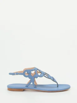 – Zehentrenner-Sandale aus Kalbleder jeans*Unützer