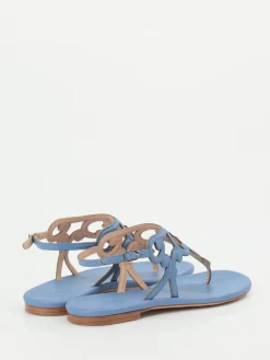 – Zehentrenner-Sandale aus Kalbleder jeans*Unützer