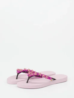 Damen Uzurii – Zehentrenner aus Gummi mit Perlenblüten