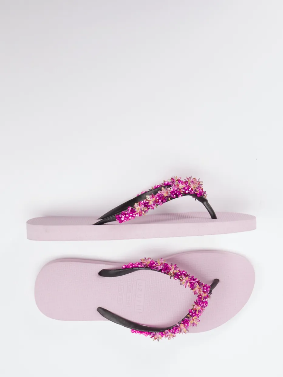 Damen Uzurii – Zehentrenner aus Gummi mit Perlenblüten