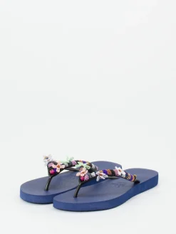 – Zehentrenner aus Gummi mit Perlenbesatz*Uzurii Discount