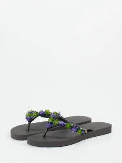 – Zehentrenner aus Gummi mit Perlenverzierung*Uzurii