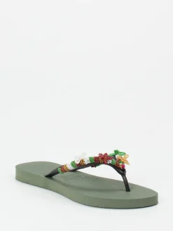 – Zehentrenner aus Gummi mit Perlenstickerei*Uzurii Online