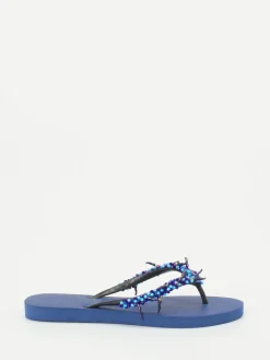 Damen Uzurii – Zehentrenner aus Gummi mit Perlenbesatz