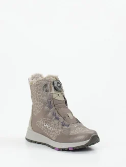 Kinder Vado – Winterboots aus Textil in Taupe Animalprint