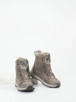 Kinder Vado – Winterboots aus Textil in Taupe Animalprint