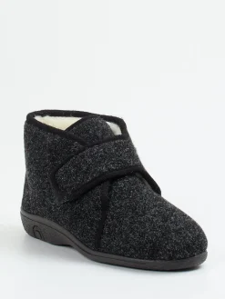 Damen Varomed – Hausschuhe aus Wolle in Anthrazit