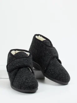 Damen Varomed – Hausschuhe aus Wolle in Anthrazit