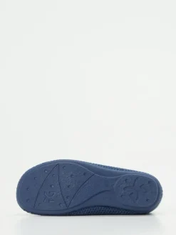 – Klett-Hausschuh aus strukturiertem Textil Dunkel*Varomed