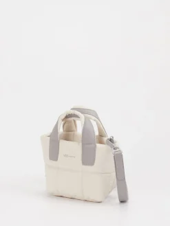 Damen VeeCollective Berlin – Handtasche aus Steppnylon creme