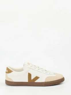 Damen VEJA – Sneaker aus Leder und Velours in Creme