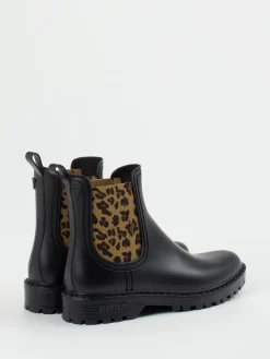 Damen Verbenas – Chelsea Boots aus Gummi mit Leoprint