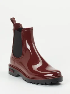 – Chelsea Boots aus glänzendem Synthetik Bordeaux*Verbenas Online