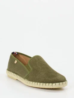 – Espadrilles aus Veloursleder Oliv*Verbenas Outlet