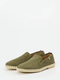 – Espadrilles aus Veloursleder Oliv*Verbenas Outlet