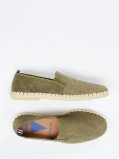 – Espadrilles aus Veloursleder Oliv*Verbenas Outlet