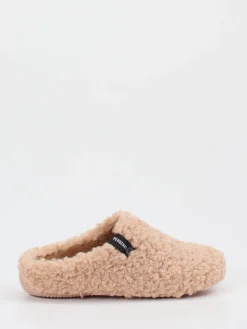 Damen Verbenas – Hausschuhe aus Textil mit Teddyfell