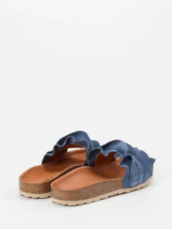 Damen Verbenas – Pantoletten aus Veloursleder jeans