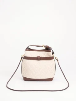 – Bucket Bag aus Textil und Leder*Viamailbag Outlet