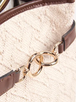 – Bucket Bag aus Textil und Leder*Viamailbag Outlet