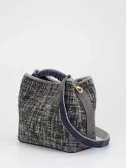 Damen Viamailbag – Bucket Bag aus Textil in Bouclé-Optik