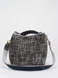 Damen Viamailbag – Bucket Bag aus Textil in Bouclé-Optik