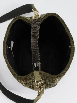 Damen Viamailbag – Bucket Bag aus Textil in Olivtönen