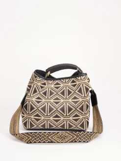 Damen Viamailbag – Schultertasche aus Textil mit Ethno-Details