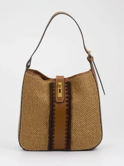 – Schultertasche aus Bouclé und Kunstleder*Viamailbag Best