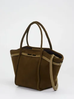 – Shopper aus Veloursleder olivbraun*Viamailbag Discount