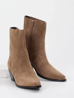 Damen Vivian Ray – Stiefeletten aus Veloursleder sand