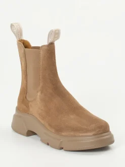 Damen Voile Blanche – Chelsea Boots aus Veloursleder sand