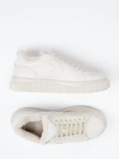 Damen Voile Blanche – Sneaker aus Kalbleder creme