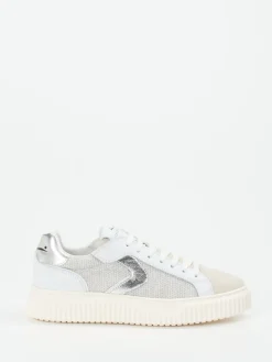 – Sneaker aus Veloursleder und Mesh Offwhite*Voile Blanche Outlet