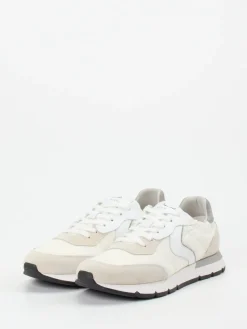 – Sneaker aus Veloursleder und Textil Offwhite*Voile Blanche Discount