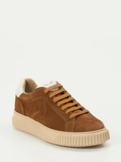 Damen Voile Blanche – Sneaker aus Veloursleder cognac