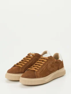 Damen Voile Blanche – Sneaker aus Veloursleder cognac