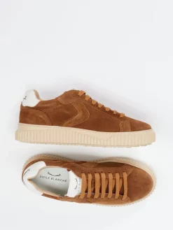 Damen Voile Blanche – Sneaker aus Veloursleder cognac