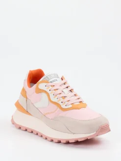 – Sneaker aus Veloursleder und Nylon Rosé*Voile Blanche Discount