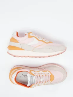 – Sneaker aus Veloursleder und Nylon Rosé*Voile Blanche Discount