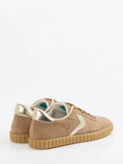 – Sneaker aus Veloursleder mit Metallic*Voile Blanche Clearance